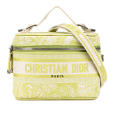 ディオール トワル ジュ ドゥイ バニティバッグ ハンドバッグ ショルダーバッグ 2WAY グリーン ジャガード レディース Dior 【中古】